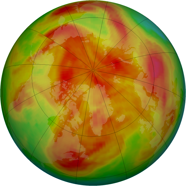 Arctic ozone map for 18 April 1979